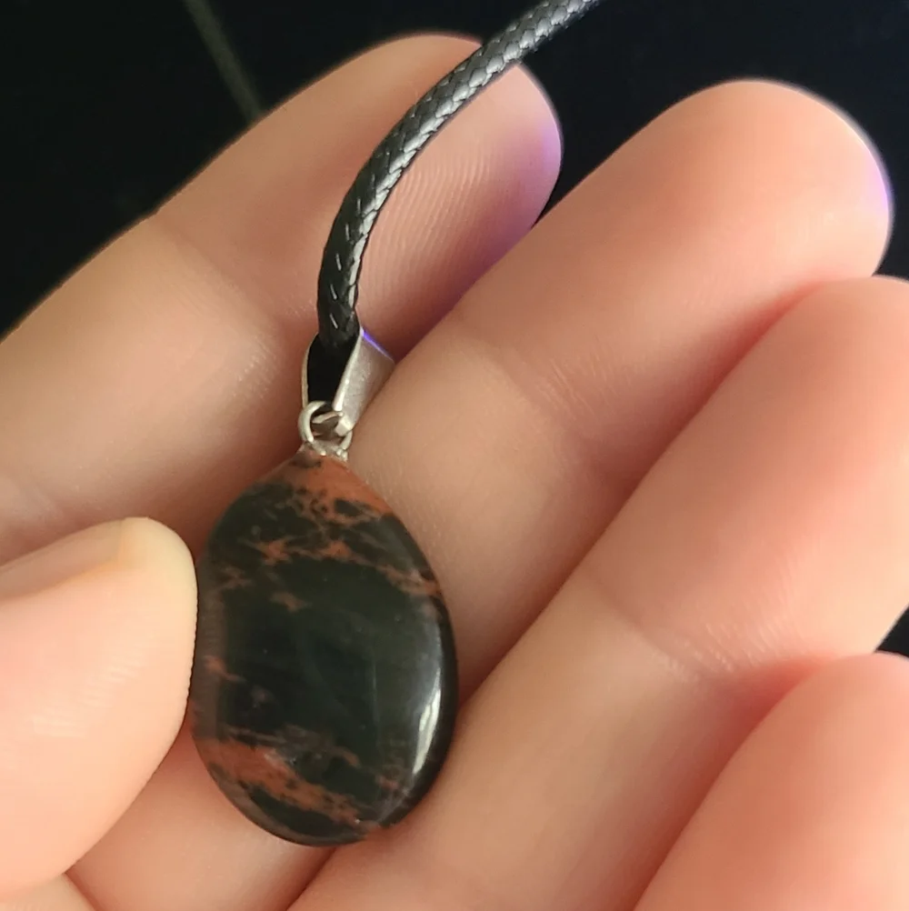 New Mahoghany Obsidian Pendant Necklace